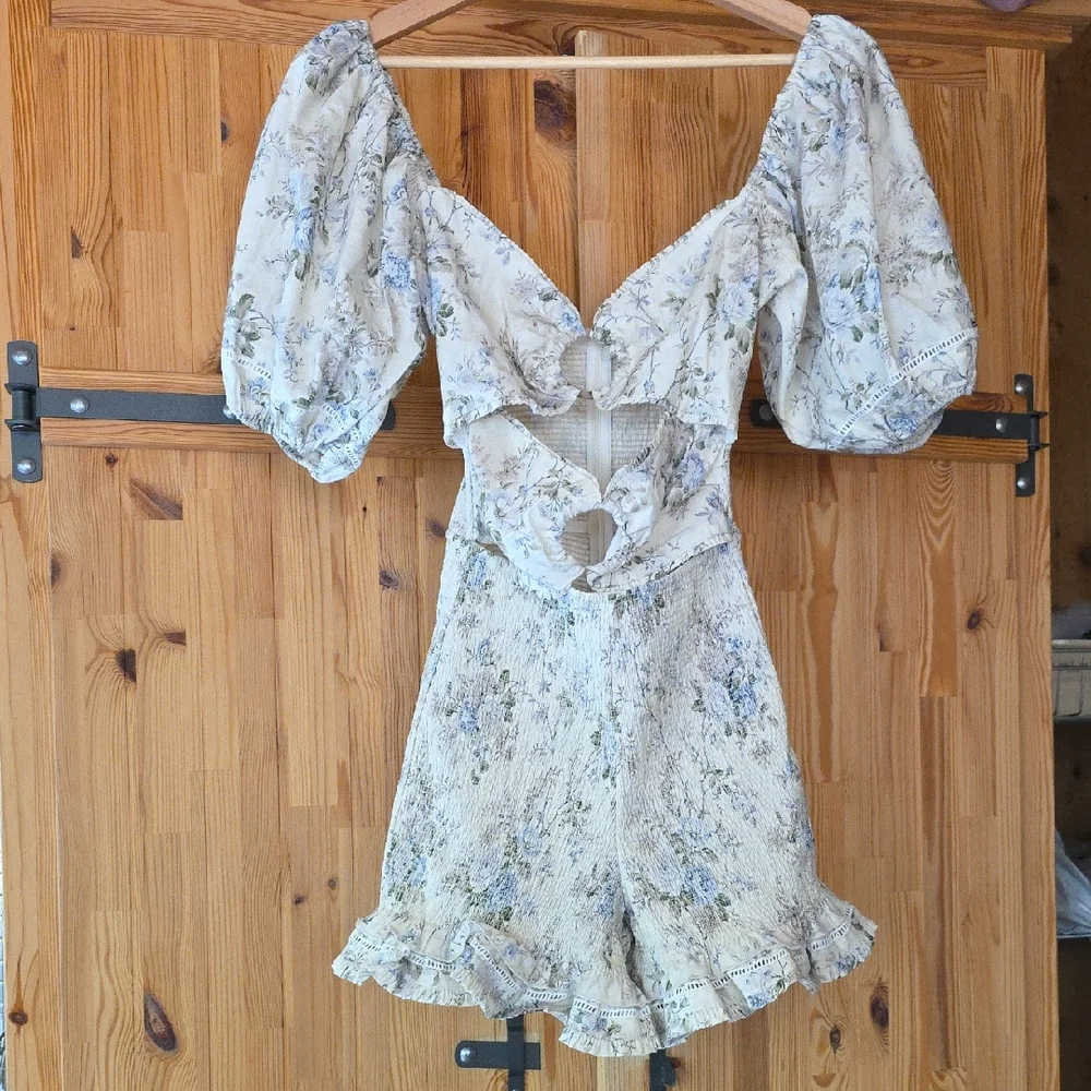 V. Chapman Floral Cream Jumpsuit - Picture 2 of 6